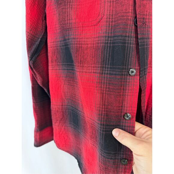 Woolrich Men’s Collared Long Sleeve Cotton Plaid Button Up Shirt Large - Picture 5 of 11